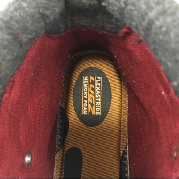 LUGZ FLEXASTRIDE Memory foam boots Slip Resistant Gray Lace up high tops Sz 10 - Picture 11 of 15